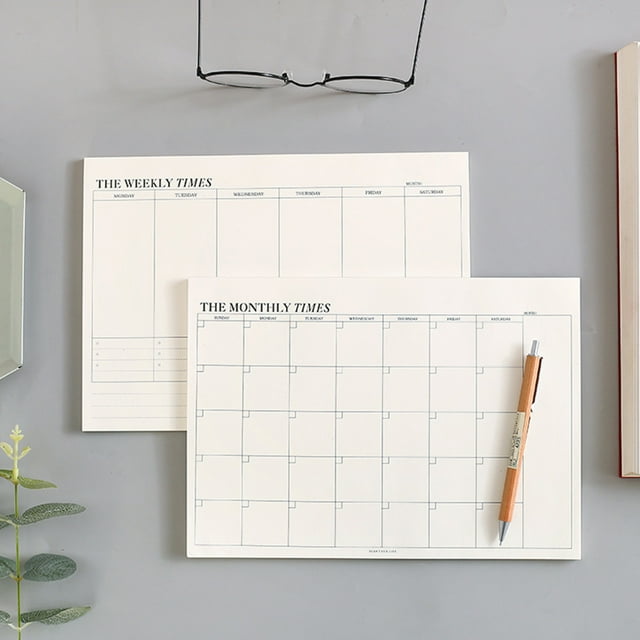 Xihbxyly Organizador de Planes, Hojas Desprendibles, Bloc de Notas Multiusos, Recordatorios y Listas de Tareas, para Escritorio de Oficina y Cocina, Ligero y Portátil, 24,5 X 17,5 Cm