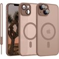 thumbnail image 1 of AIR-iPhone 14 Case Compatible with MagSafe, Phone Case iPhone 14 Magnetic Slim Thin Translucent Matte Back Shockproof Anti-Yellow Protective Cover Case for iPhone 14 Brown, 1 of 4