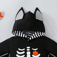 thumbnail image 4 of REDARER Toddler Halloween Romper Long Sleeve Hooded Jumpsuit with Cartoon Print for Boys Girls Play,Size:3-6 Months, 4 of 8