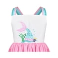 thumbnail image 6 of Girls Dress Mermaid Rainbow Strip Suspender Sleeveless Sundress Summer 6 Years, 6 of 8