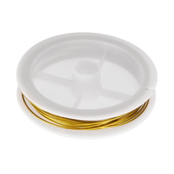 Uxcell Artistic Wire 13ft 18 Gauge Stainless Steel Craft Jewelry Wrapping Wire, Gold