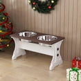 thumbnail image 1 of Comedero elevado para perros Piskyet con soporte de 2 cuencos de acero inoxidable de 55 oz, 1 of 7