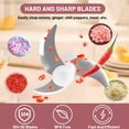 thumbnail image 6 of Xylobyte 2-in-1 Electric Hand Mixer, Electric Whisk, Mini Onion Chopper 10Oz, Small Cordless Hand Blender, 3 Speed Rechargeable Food Processor for Baby Food Maker, Pink, 6 of 13