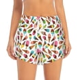 thumbnail image 2 of Balery Ice Cream Popsicles Pantalones cortos deportivos para mujer con forro y dos bolsillos, elásticos, para entrenamiento, gimnasio, yoga-Small, 2 of 7