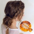 thumbnail image 3 of Unique Bargains 1 Pc Elegant Round Fish Shape Hair Clips Hairdo Clip Dark Brown, 3 of 5