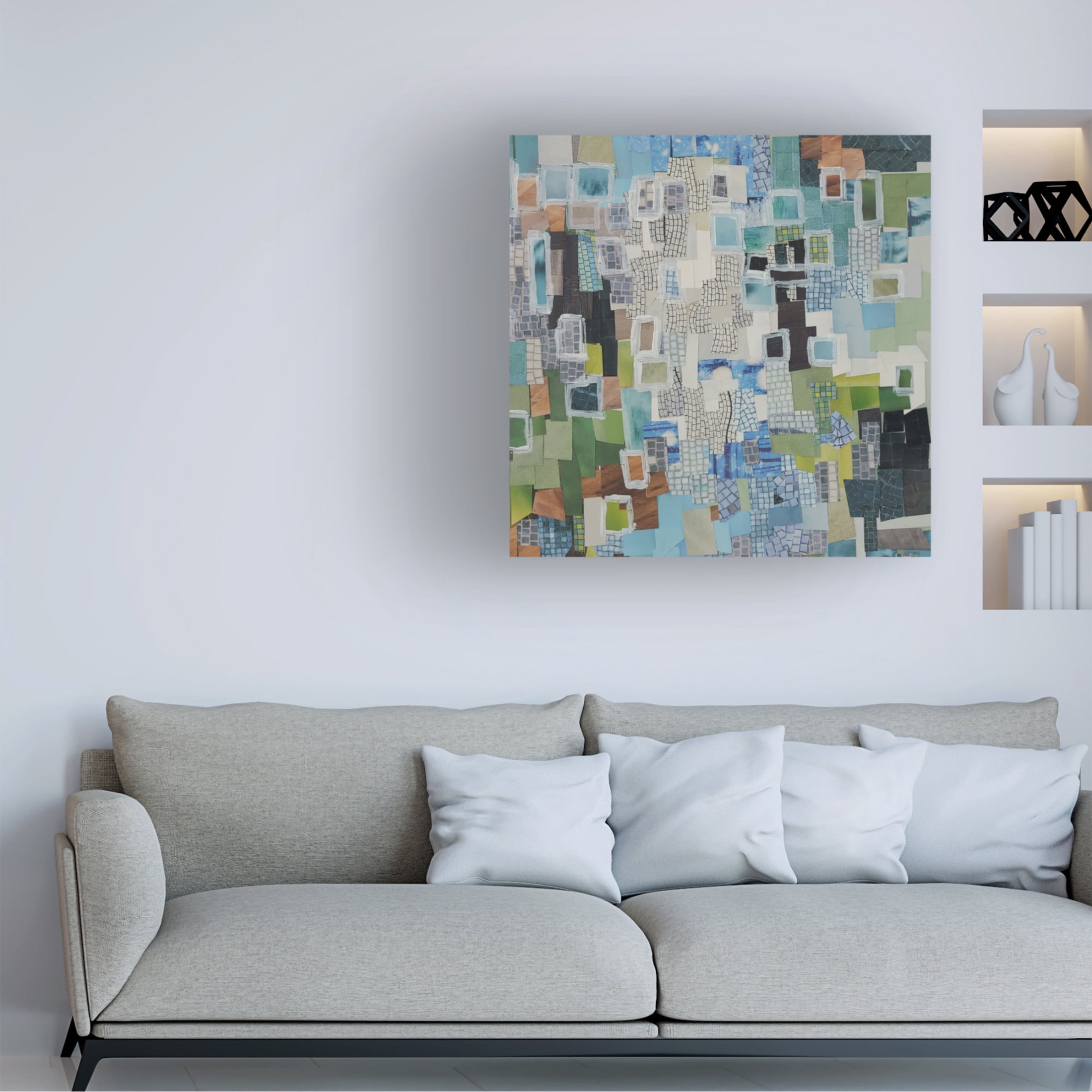 Canvas Wall Art - Coco Good 'Geneva Switzerland I' Wall Art for Living Room, Bedroom, or Office Décor by Trademark Fine Art - 35 x 35 Inches