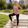 thumbnail image 3 of Babysbule Women's Racerback Workout Tank Top Breathable Mesh Back Lightweight Athletic Blouse for Yoga Running Gym Daily Wear, 3 of 8