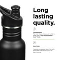 thumbnail image 4 of Klean Kanteen Classic Water Bottle with Sport Cap - Stainless Steel Sports Water Bottle - 18 Oz, Black, 4 of 7