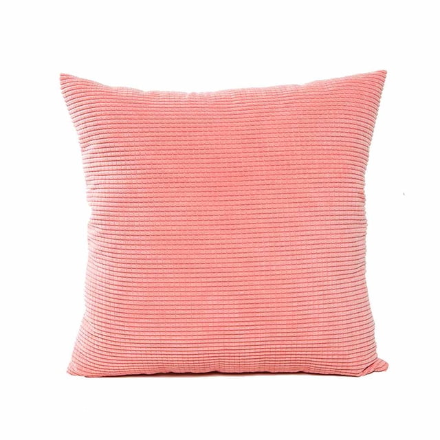 Naiovety FleinngHoz, funda de almohada de pana para coche, funda de cojín cuadrada, funda de cojín, funda de almohada para coche, sofá cama, Decoración del hogar rosa 45*45cm