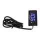 thumbnail image 5 of Voltímetro universal LCD para motocicleta, voltímetro impermeable ultrafino con soporte izquierdo DC12V azul, 5 of 5