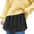 thumbnail image 2 of IROINNID Women's Skirt Lower Skirt Sweep Shirt With Buttons Layering Top Bottom Pack Of 2 Short Elastic Waist Mini Solid Color Skirt, 2 of 5