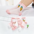 thumbnail image 2 of Calcetines de algodón con dibujos de animales para niños, medias de malla con diseño de zanahoria, para recién nacidos, de 0 a 9 años, lote de 5 pares, 2 of 4