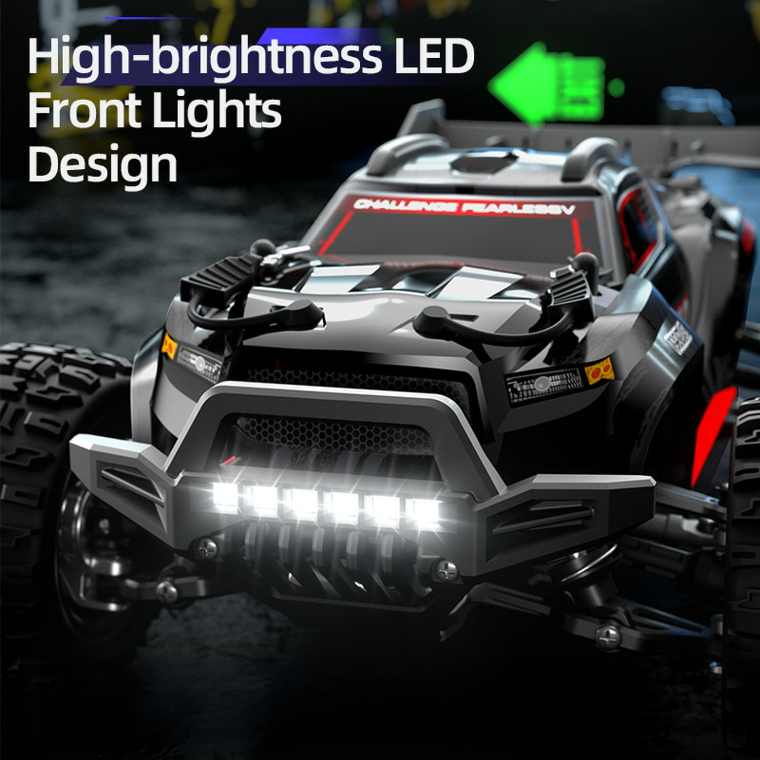 Absoke 1/16 RC Offroad Truck - Durable Beginner RC Car, High Speed 40 Km/h, Remote Control Monster Truck with 2 Rechargeable 7.4V 1500 mAh Batteries,Gifts for Adult and Boys