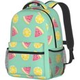thumbnail image 2 of Orange Watermelon School Book bag Hiking Travel Camping Backpack Lightweight Daypack, 2 of 7