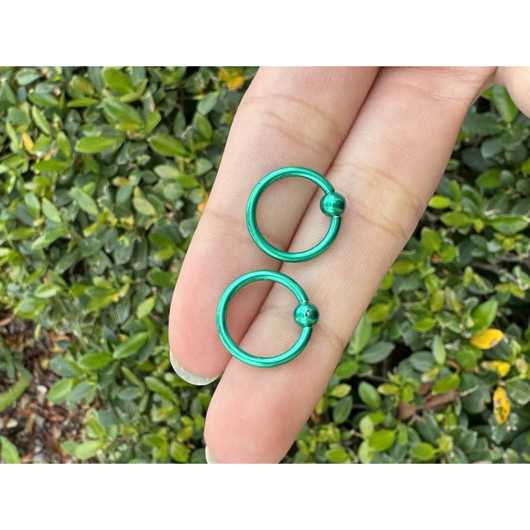 Captive Bead Ring surgical steel Pvd 14G Earrings Hoops Lip Captive Bead Ring surgical steel Pvd 14G Earrings Hoops Lip