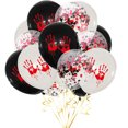 thumbnail image 6 of Wovilon Outdoor Halloween Decorations, 15 Horror Doll Confetti Emulsion Balloons Combination Horror Halloween Bar Ghost Party Decoration, 6 of 7