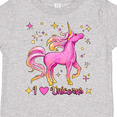 thumbnail image 4 of Inktastic I Love Unicorns- Pink and Yellow Boys or Girls Toddler T-Shirt, 4 of 5