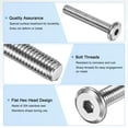 thumbnail image 2 of 10-Pack Flat Head Socket Cap Screws, M5x30mm 304 Stainless Steel Hex Drive Fastener Kit with Hex Key, 2 of 7