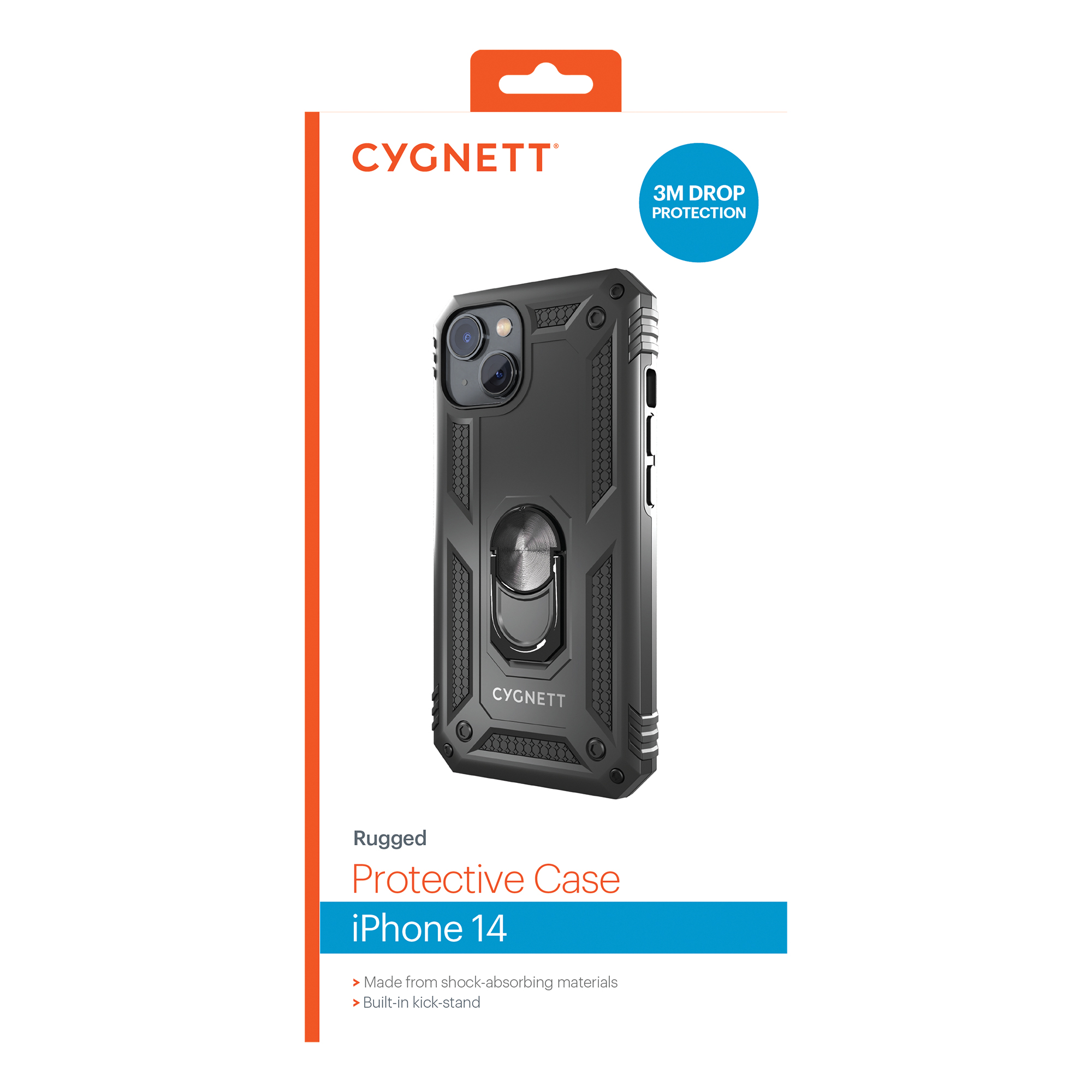 Cygnett CY4212CPSPC Rugged Phone Case, Black (iPhone 14) - image 4 of 4