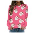 thumbnail image 1 of Sweat à Capuche Manches Longues Col Rond Imprimé Flocon de Neige Mode Automne et Hiver pour Femmes, 1 of 5