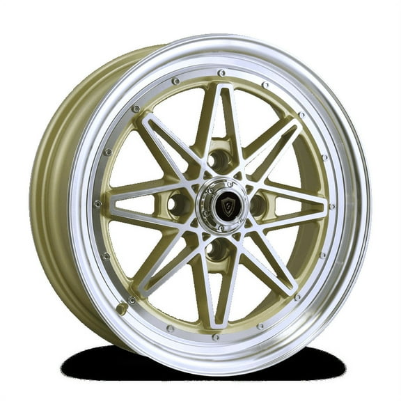 16X7 4-114.3 G-LINE #8008 GOLD/POLISH LIP (G-P) 30/73.1