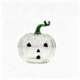 thumbnail image 2 of Halloween Pumpkin Glass Cup, Beverage Serving with Lid, Glass, for Party Tables and Home Bars, Pumpkin-Face Shaped Glass Design, Lidded Tumbler, 2 of 6