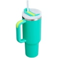 thumbnail image 2 of Stanley Quencher Flowstate 40oz Stainless Steel Tropical Teal Tumbler, 2 of 5