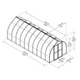 thumbnail image 6 of Palram - Canopia Bella 8' x 20' Polycarbonate/Aluminum Walk-In Hobby Greenhouse - Silver - with 4 Roof Vents, 6 of 10