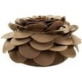 thumbnail image 4 of Fennco Styles Eva's Flower Garden Decorative Throw Pillow Case - 13 inches Round (Mocha, 13" Case Only), 4 of 7