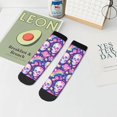 thumbnail image 7 of Pofeuu Skull rainbow mushroom colorful Print 30cm Socks, Adult Running Hiking Socks for Youth and Adult, 7 of 7