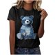 thumbnail image 2 of Tejiojio Women's Animal Printed T-shirt Casual Round Neck Short Sleeve Blouses S-2XL, 2 of 4