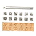 thumbnail image 1 of AMLESO 12 Pcs Leather Stamping Tools Sets, Different Shape Pressing Punch Sets, Quality grass, 1 of 8