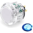 thumbnail image 1 of (8PCS 24MM clear button with blue LED) Original Qanba Illuminated Push Button 24MM Qanba Sanp In LED Buttons for Arcade Machine DIY Cabinet Machine JAMMA, 1 of 6