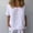 White, variant on QHWAUAKFBN T Shirts For Women Loose Fit Cotton Linen O Neck Solid Short Sleeves Blouse Tshirts Top