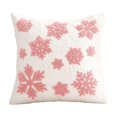 thumbnail image 3 of Clearance! White Christmas Throw Pillow Cover 18x18 Inch, Plush Snowflake Embroidery Decorative Cushion Case, Pillow Cases for Sofa Couch Bedroom Indoor Home Christmas Decor, 3 of 9
