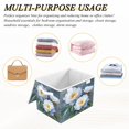 thumbnail image 6 of Iauyy Large Storage Box with Lid - Foldable Home Storage Bins for Clothes Toy Holiday Decor, White Peony Flower (42*32*30cm), 6 of 6