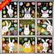 thumbnail image 1 of 182 pegatinas decorativas de Pascua, 9 hojas, conejos, pollo, mariposa, zanahoria, flor, huevo de Pascua, pegatinas de cristal para el día de Pascua TUNC Sencillez, 1 of 5