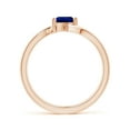 thumbnail image 2 of ANGARA Natural Bypass Pear-Shaped Blue Sapphire Ring in 14K Rose Gold for Women (Size-6x4mm) | September Birthstone, Birthday, Anniversary, Jewelry Gift for Women | Natural Blue Sapphire Ring, 2 of 9