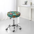 thumbnail image 7 of Kdxio Pineapple Print Stool Covers Round,Stretch Round Bar Stool Covers Washable Bar Stool Cushion Slipcover for 12-15 Inch Chair, 7 of 7