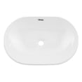 thumbnail image 2 of DAX Ceramic Oval Single Bowl Bathroom Vessel Basin, White, 2 of 3