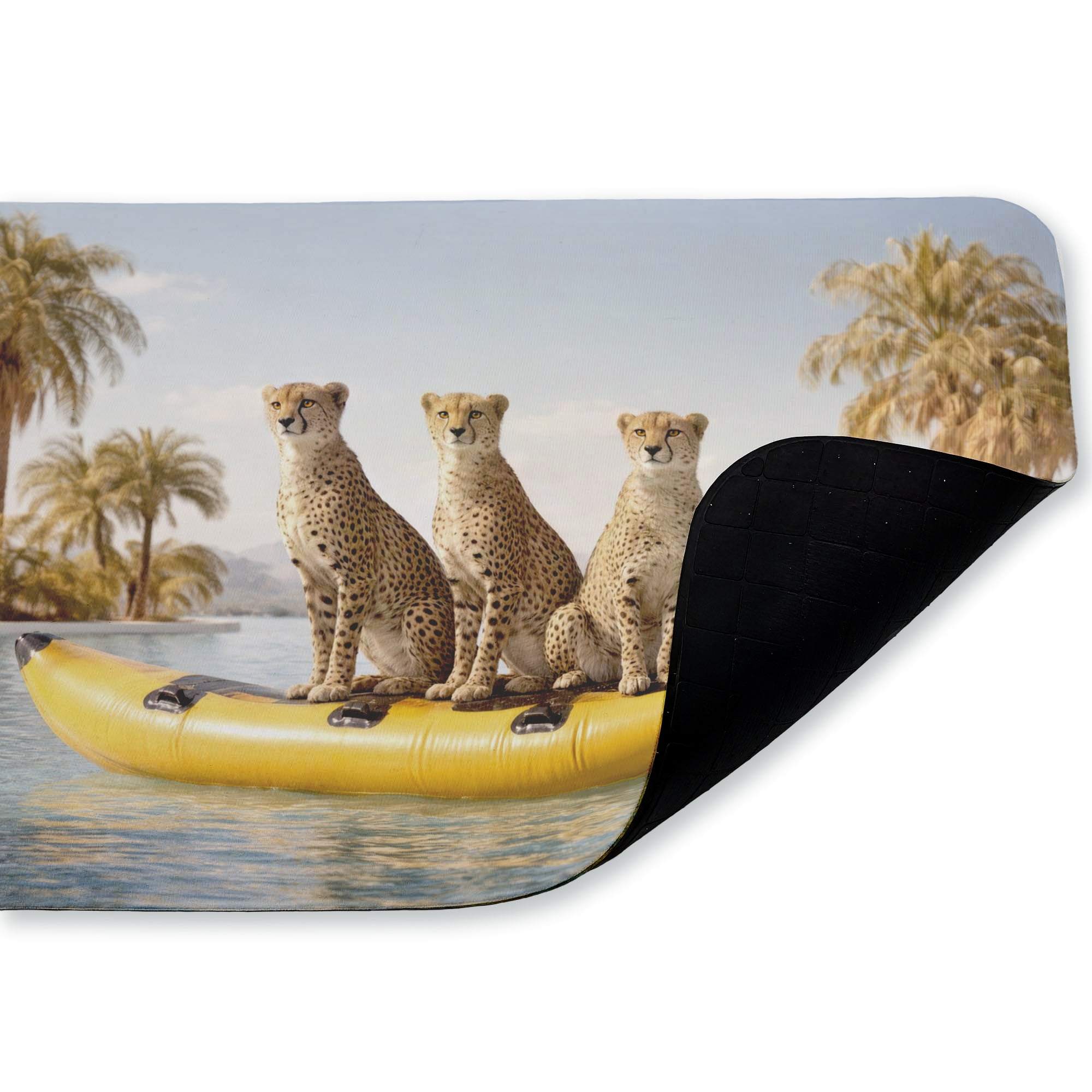 Stupell Industries Three Cheetahs on Lake Printed Anti-Fatigue Floor Mat, design by Ziwei Li