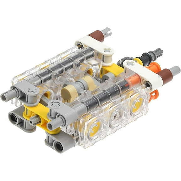 62Pcs Technic-Parts Kits Engine-Cylinder-Piston-Round-Crankshaft-Rod Pins-Axles-Connectors Set Compatible with Major Brand MOC-Accessories