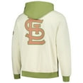 thumbnail image 3 of Men's New Era Cream/Green St. Louis Cardinals Color Pop Pullover Hoodie, 3 of 3