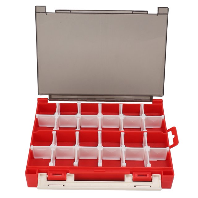 Caja De Almacenamiento De Cebo, Caja De Cebo De Señuelo ABS A Prueba De Golpes Gran Espacio Para Pesca Al Aire Libre Cergrey Rojo