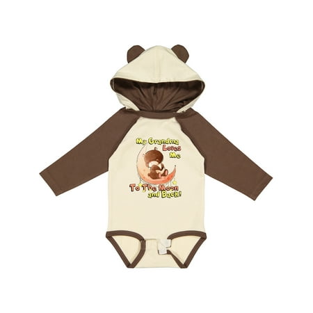 

Inktastic My Grandma Loves Me to the Moon and Back Gift Baby Boy or Baby Girl Long Sleeve Bodysuit