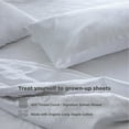 thumbnail image 6 of Fabdreams 100% Organic Cotton GOTS Certified 400 TC Sateen Full Fitted Sheet | White, 6 of 9