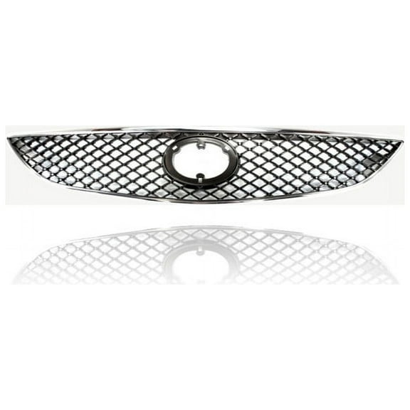 Grille - Compatible/Replacement for '05-06 Toyota Camry SE (USA-Built) - Chrome Frame Gray Wire Mesh Sport, With Emblem Provision - 6310106060