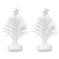 thumbnail image 1 of 2 Pcs LED Optical Fiber Color Changable Christmas Tree Shaped Night Light Christmas Party Home Decoration Light (White/Mixed Types), 1 of 5