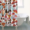 thumbnail image 4 of Colorful Mushroom Plant White Pattern Shower Curtain 36"x72" ,Bathroom Decorative Shower Curtains Set with 12 Hooks,Modern Waterproof Washable Shower Curtain, 4 of 6