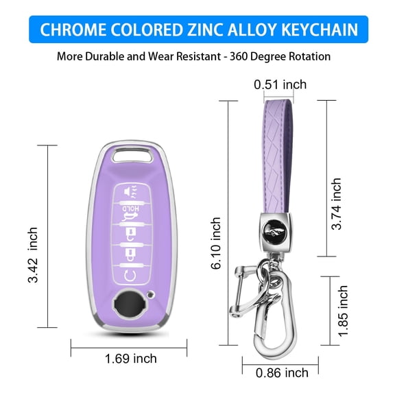 Key Fob Cover Compatible with Fit for Nissan Pathfinder Rogue Altima Sentra Frontier Armada 2023-2024 5 Button Anti-Scratch TPU Keychain Case Holder Protector